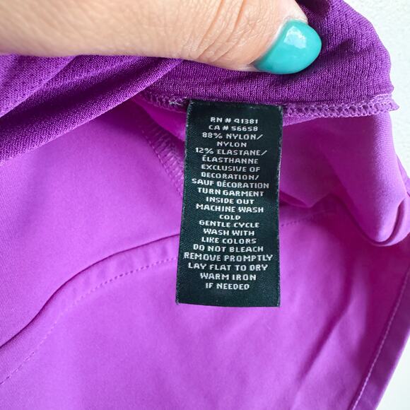 Lauren Ralph Lauren Bright Purple Semi Structured Golf Full Zip Vest - Medium - Picture 5 of 7
